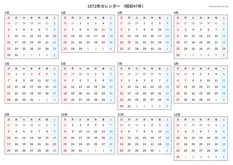 1972年11月|1972年（昭和47年）の旧暦カレンダー